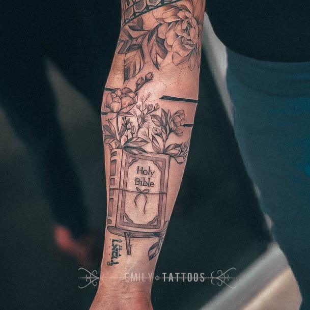 Magnificent Bible Tattoo For Girls