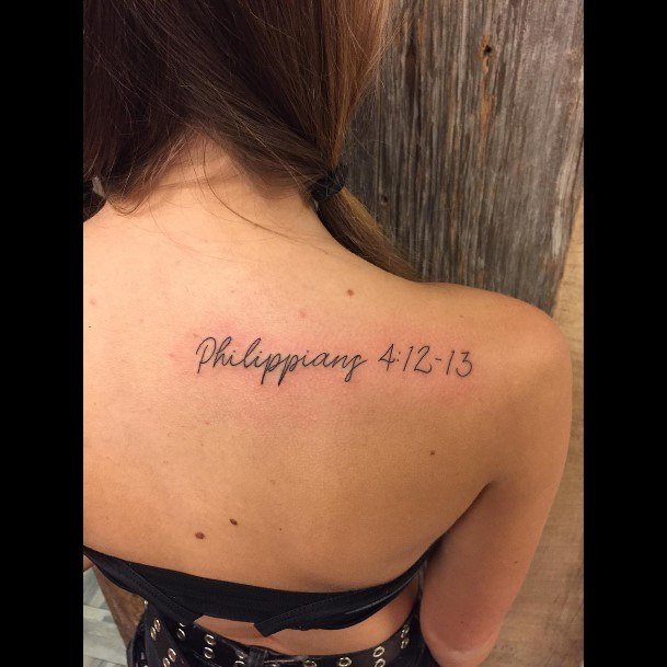 Magnificent Bible Verse Tattoo For Girls