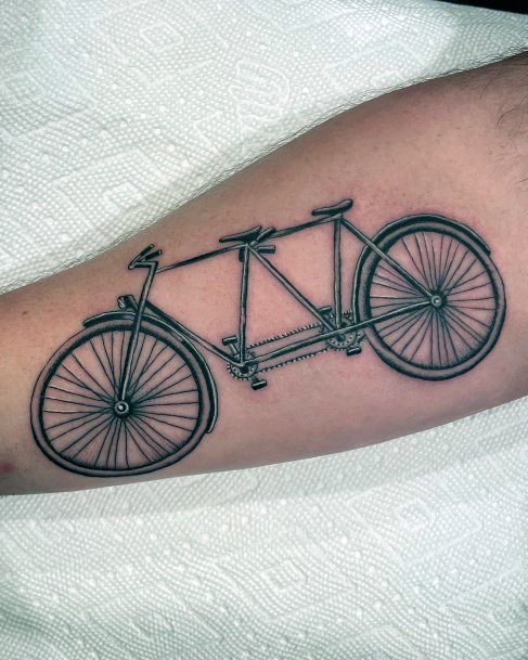 Magnificent Bicycle Tattoo For Girls