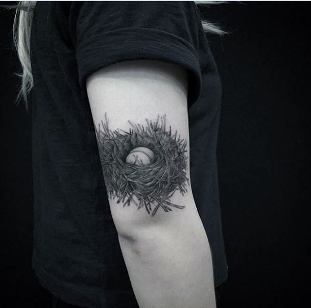 Magnificent Birds Nest Tattoo For Girls