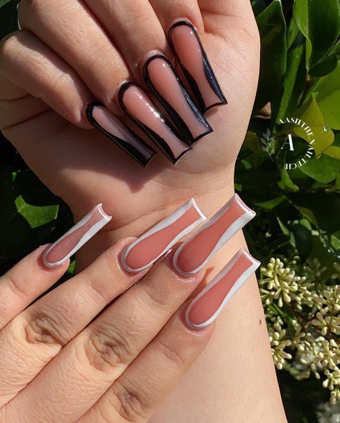 Magnificent Black And White Nail For Girls