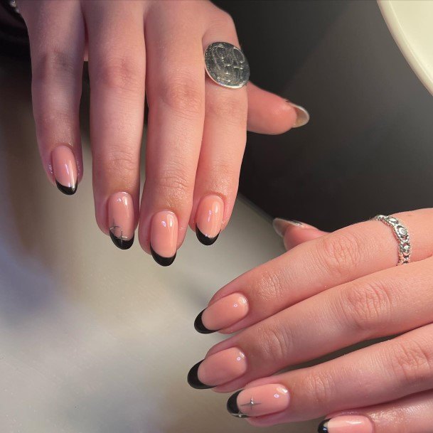 Magnificent Black French Tip Fingernails For Girls