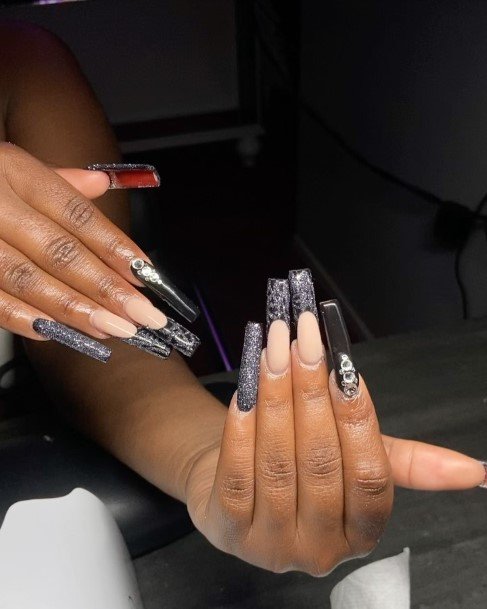 Magnificent Black Prom Nail For Girls