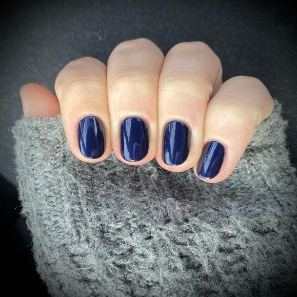 Magnificent Blue Short Nail For Girls