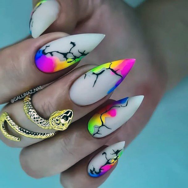 Magnificent Bright Summer Fingernails For Girls