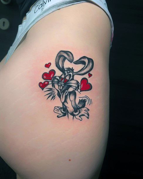 Magnificent Bugs Bunny Tattoo For Girls