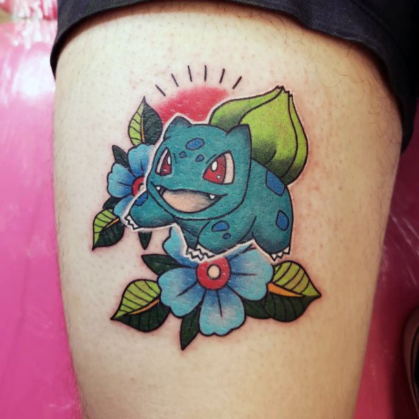 Magnificent Bulbasaur Tattoo For Girls