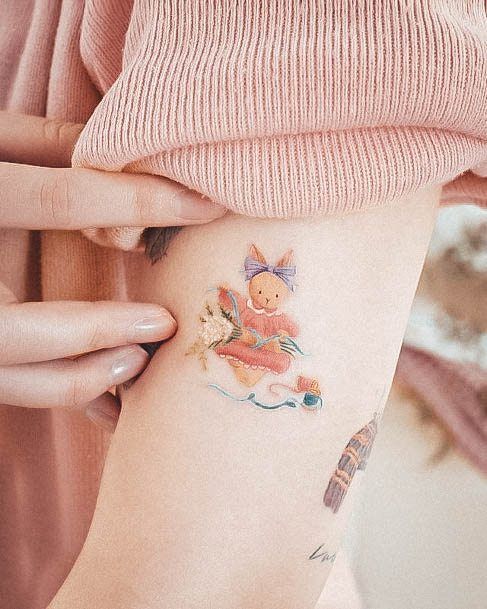 Magnificent Bunny Rabbit Tattoo For Girls