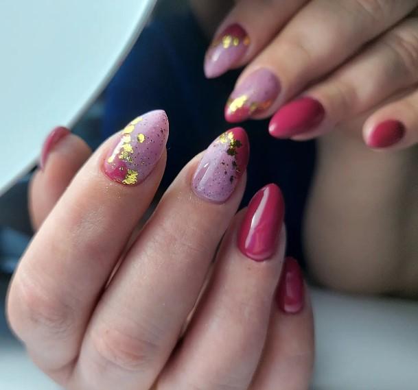 Magnificent Burgundy Nail For Girls