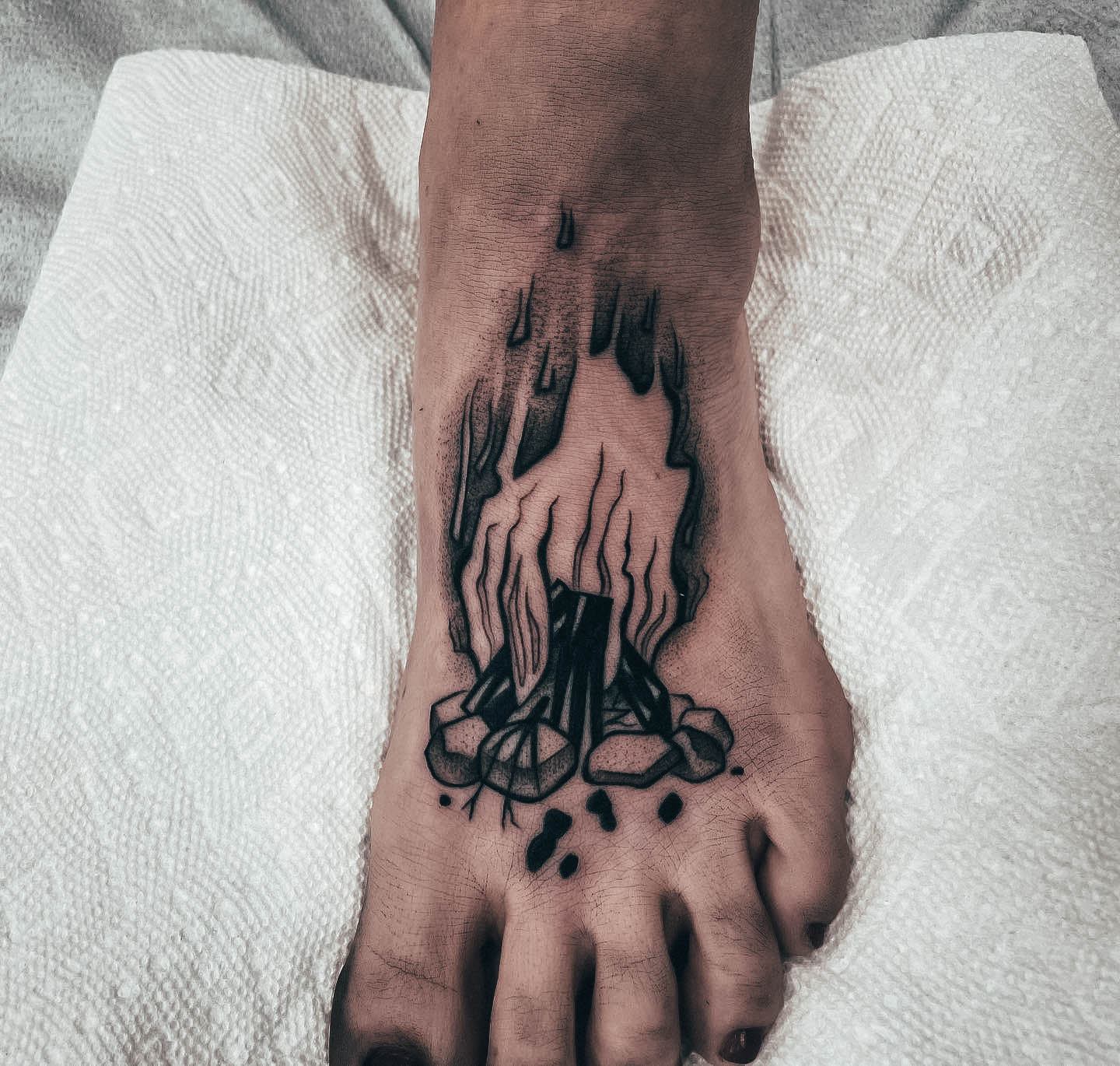 Magnificent Campfire Tattoo For Girls