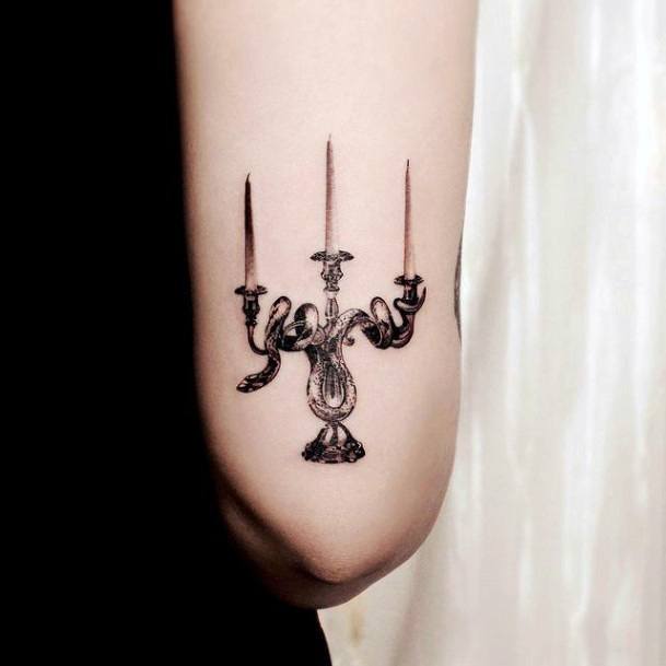Magnificent Candle Tattoo For Girls