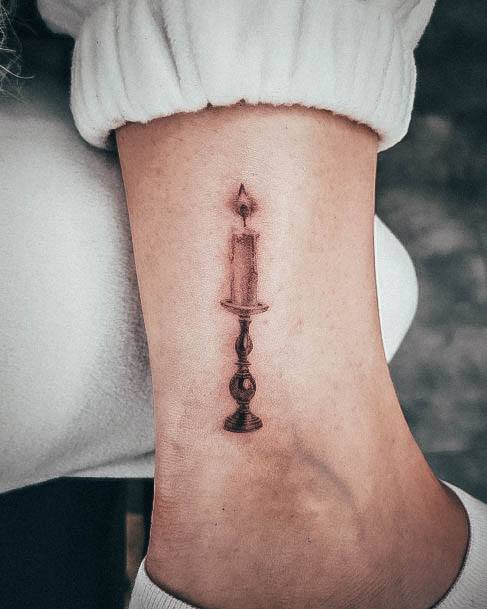 Magnificent Candle Tattoo For Girls