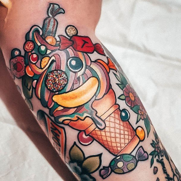 Magnificent Candy Tattoo For Girls