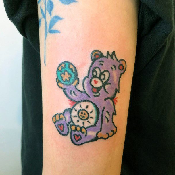 Magnificent Carebears Tattoo For Girls