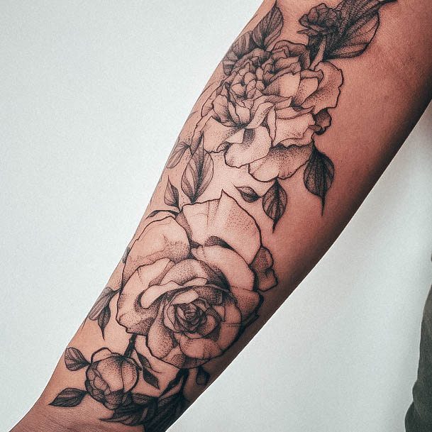 Magnificent Carnation Tattoo For Girls