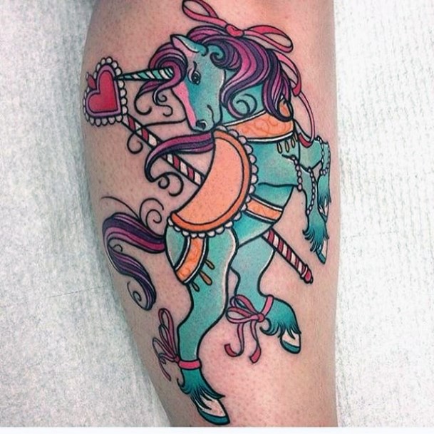 Magnificent Carousel Tattoo For Girls
