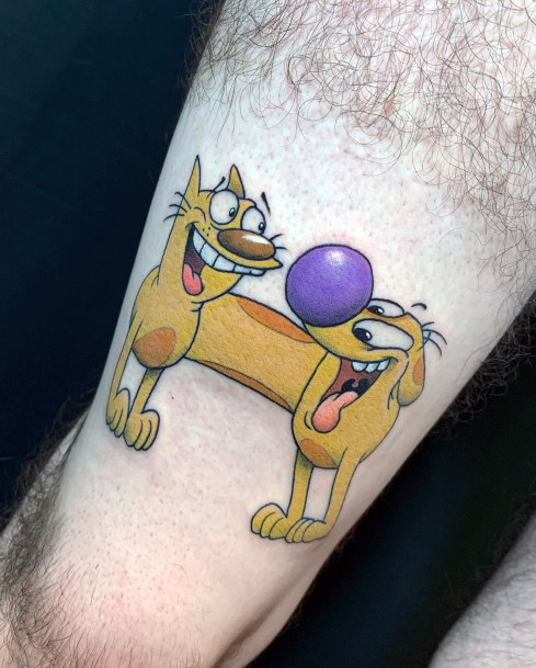 Magnificent Catdog Tattoo For Girls