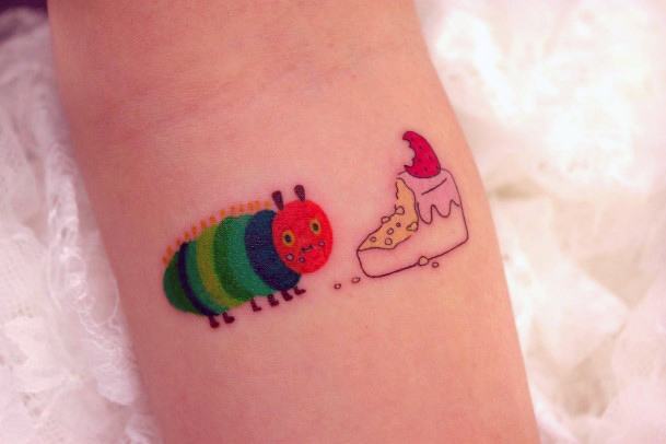 Magnificent Caterpillar Tattoo For Girls