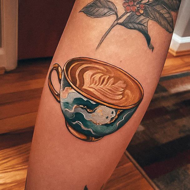 Magnificent Coffee Tattoo For Girls