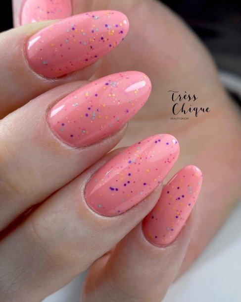 Magnificent Confetti Nail For Girls