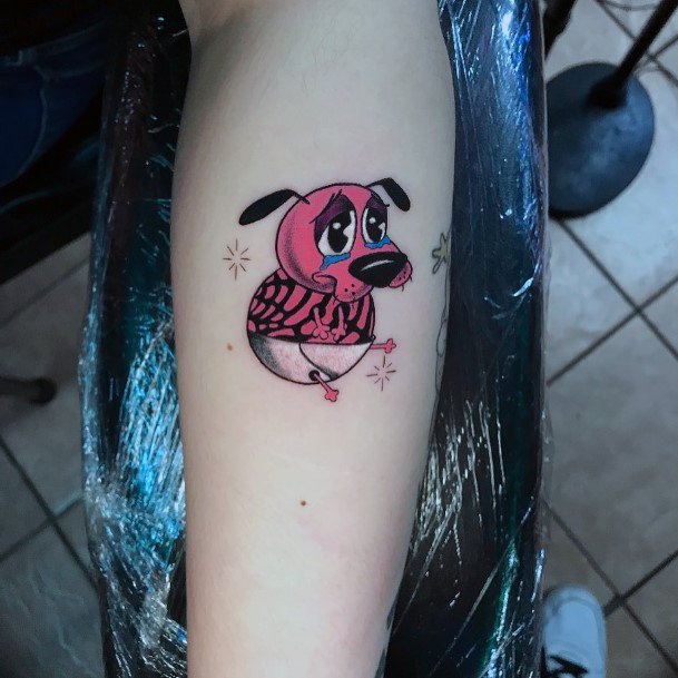 Magnificent Courage The Cowardly Dog Tattoo For Girls
