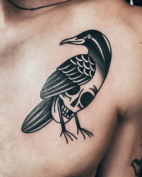 Magnificent Crow Tattoo For Girls