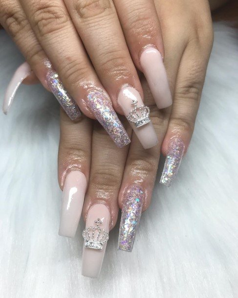 Magnificent Crown Nail For Girls