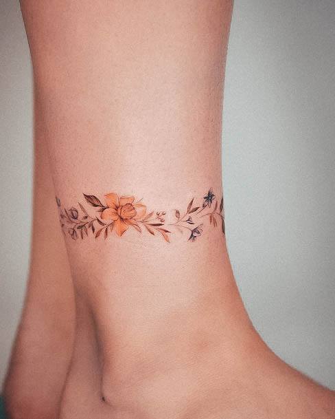 Magnificent Daffodil Tattoo For Girls