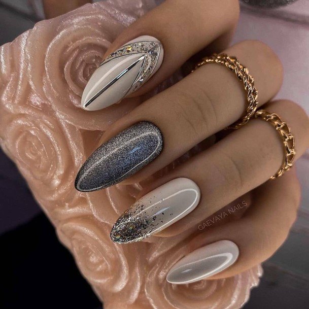 Magnificent Dark Grey Nail For Girls