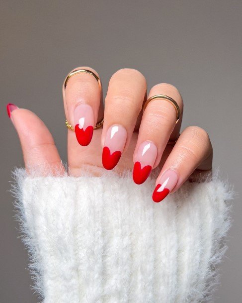Magnificent Deep Red Nail For Girls