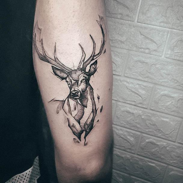 Magnificent Deer Tattoo For Girls