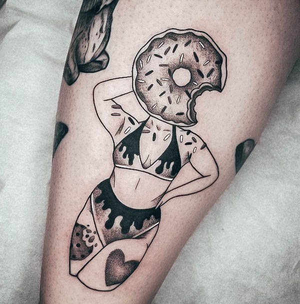 Magnificent Donut Tattoo For Girls