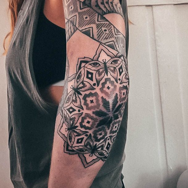 Magnificent Elbow Tattoo For Girls