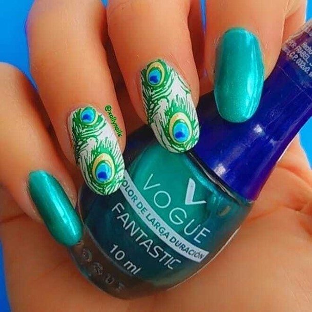 Magnificent Feather Nail For Girls