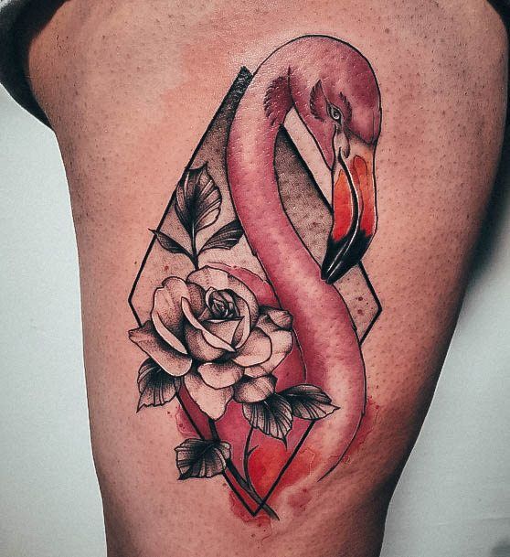 Magnificent Flamingo Tattoo For Girls