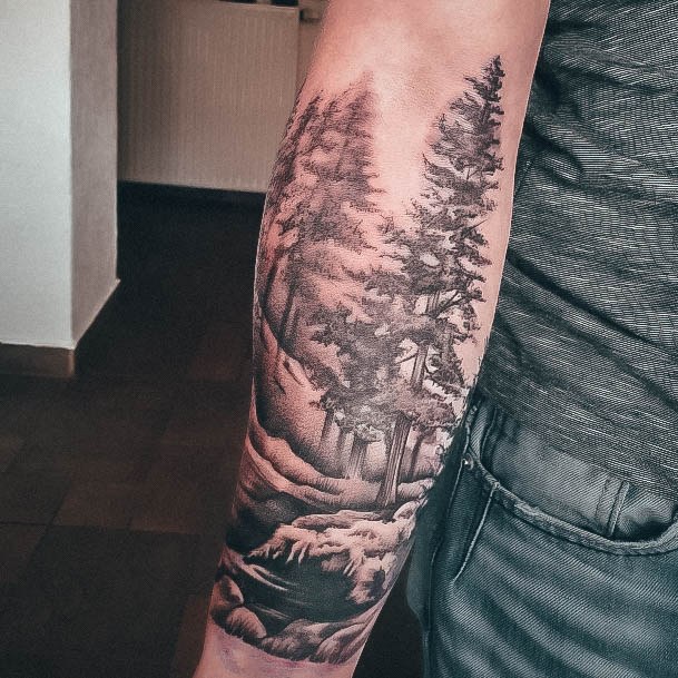 Magnificent Forest Tattoo For Girls