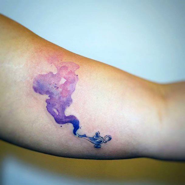 Magnificent Genie Lamp Tattoo For Girls