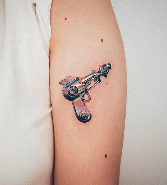 Magnificent Gun Tattoo For Girls