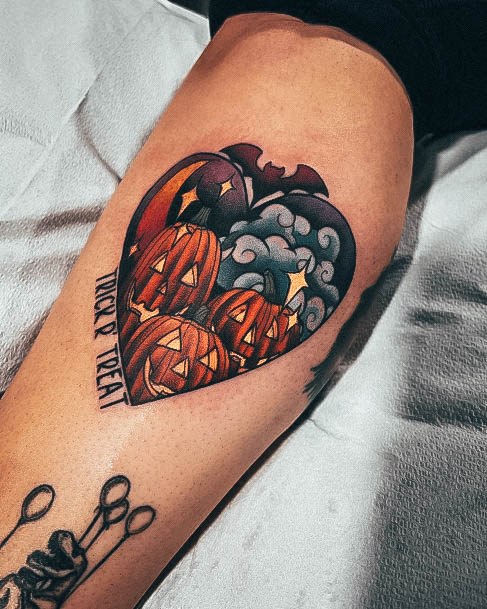 Magnificent Halloween Tattoo For Girls