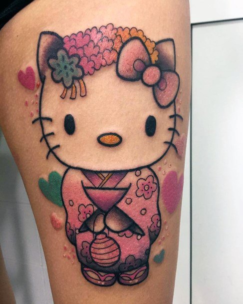 Magnificent Hello Kitty Tattoo For Girls