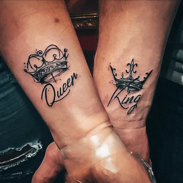 Magnificent King And Queen Tattoo For Girls