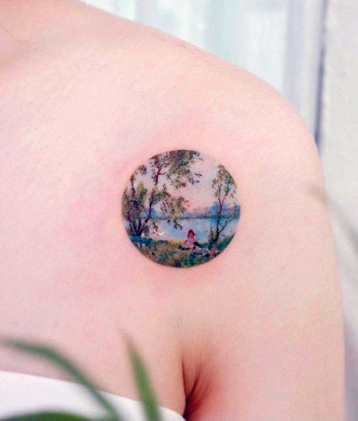 Magnificent Landscape Tattoo For Girls