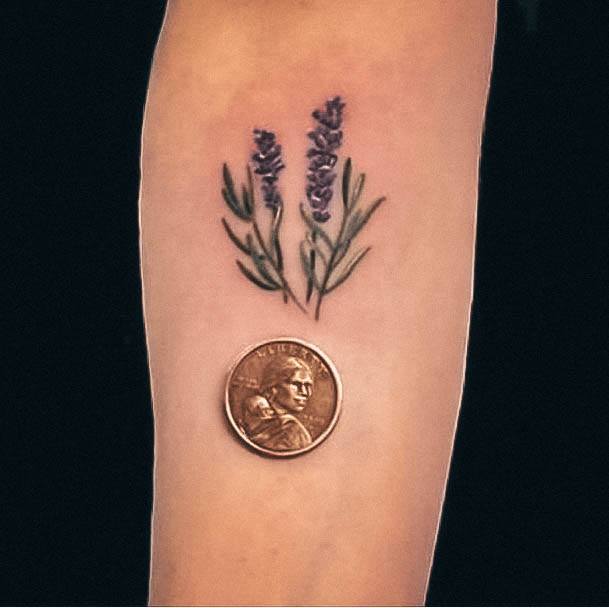 Magnificent Lavender Tattoo For Girls