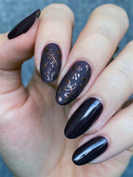 Magnificent Matte Maroon Fingernails For Girls