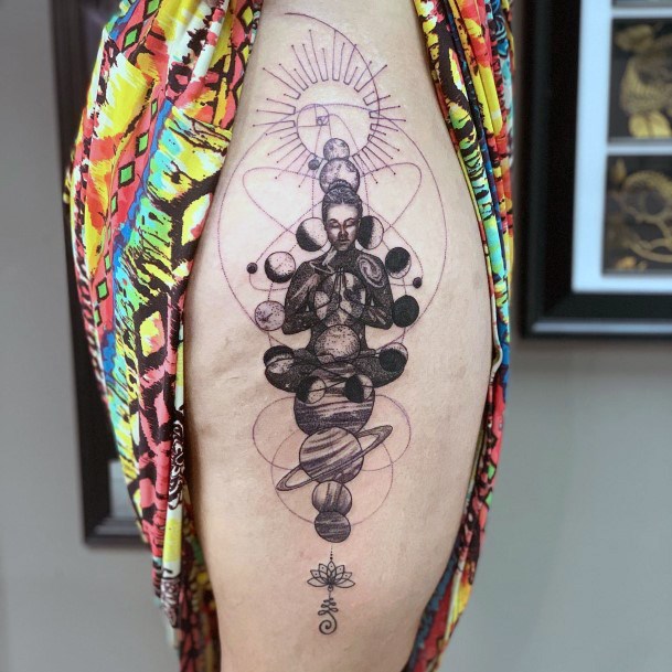 Magnificent Meditation Tattoo For Girls