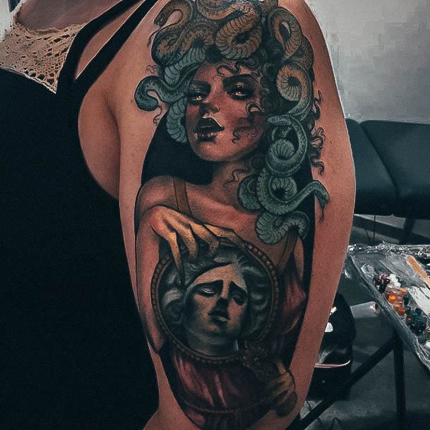 Magnificent Medusa Tattoo For Girls