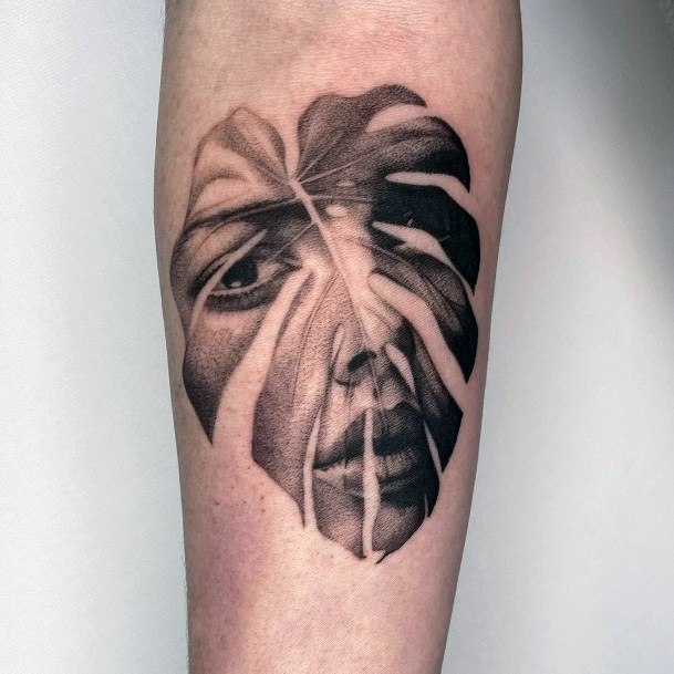 Magnificent Monstera Tattoo For Girls