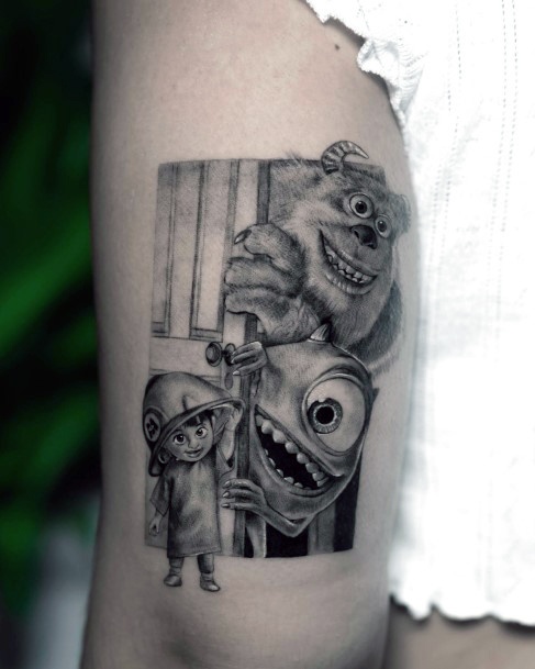 Magnificent Monsters Inc Tattoo For Girls