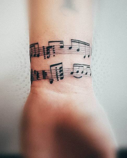 Magnificent Music Note Tattoo For Girls