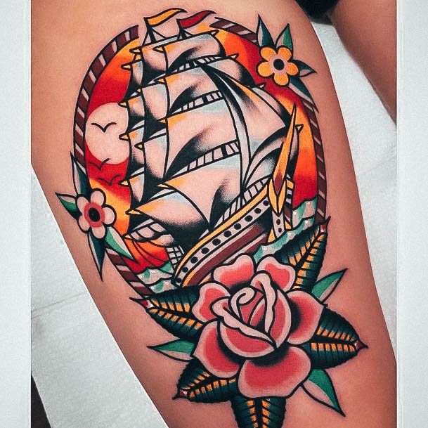 Magnificent Nautical Tattoo For Girls